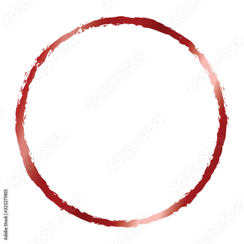 red round frame on white background 