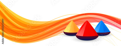 colorful banner design for happy holi festival