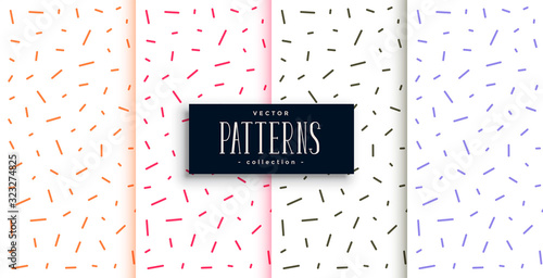 memphis style patterns set in four colors photo