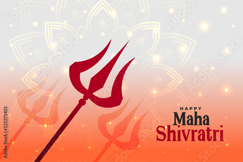 happy maha shivratri hindu festival background design