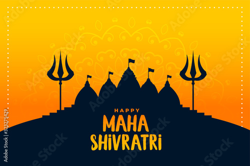 happy maha shivratri traditional indian festival background