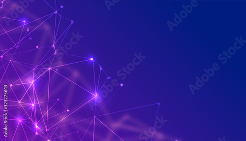 abstract technology particles low poly background design
