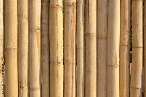Old bamboo fence For background texture