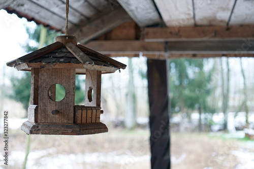 Birdhouse in the Winter Time