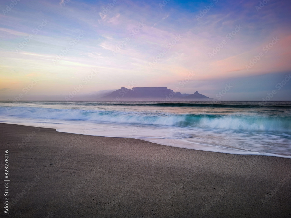 South African Sunset Sunrise sandy coast Cape Town South Africa