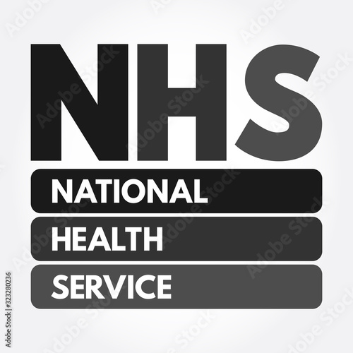 NHS - National Health Service acronym, medical concept background