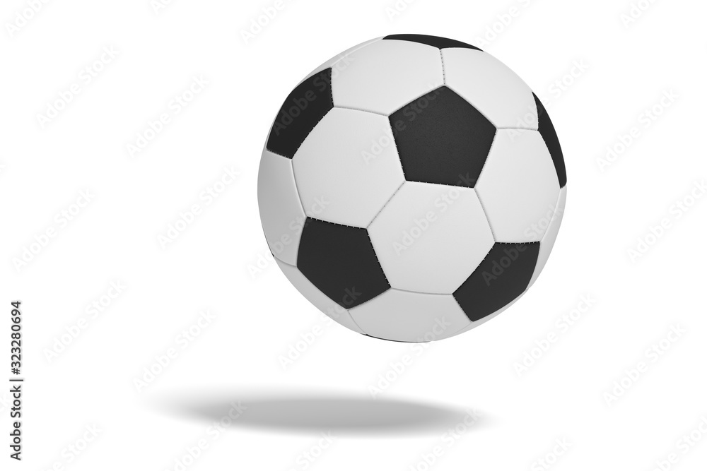 soccer ball isolated on white background. team sport. sport activity. 3d rendering soccer ball isolated on white background. team sport. sport activity. 3d rendering