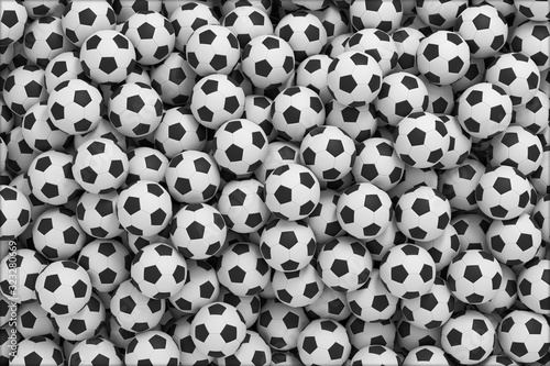 Foto many soccer ball isolated on white background