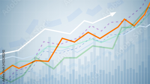 Фотография Financial graph chart