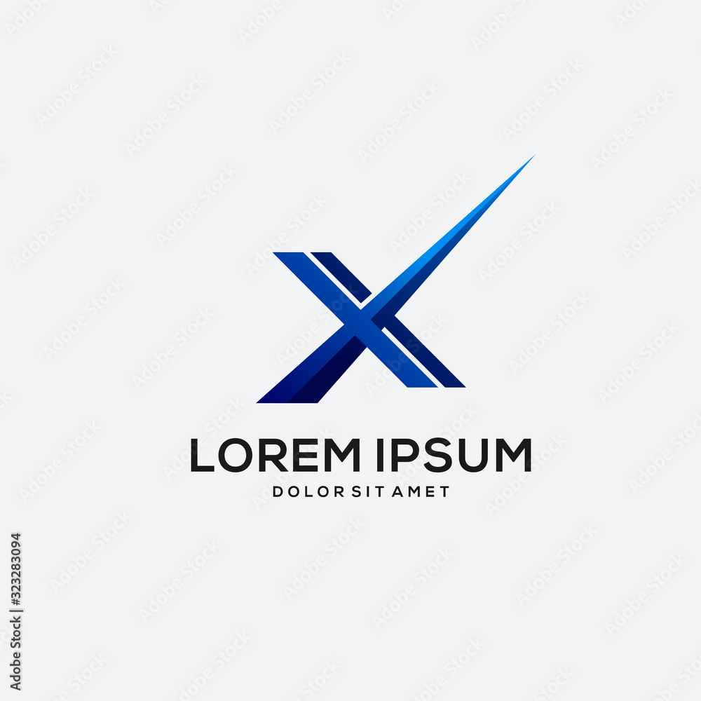 letter x logo design