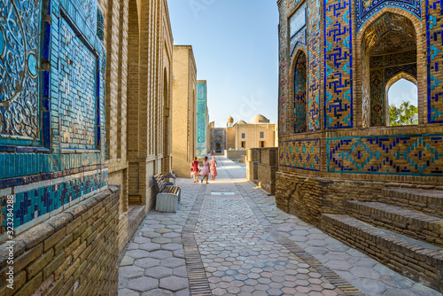 Architecture of Shah-i-Zinda ensemble, Samarkand, Uzbekistan © romanevgenev