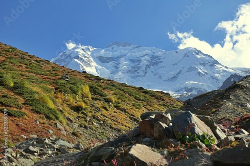 Hiking in Pakistan - Rakaposhi basecamp trek in the Karakoram area  © shinyoung