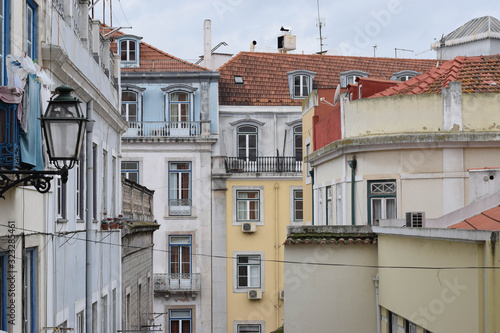 colorful houses in lisbon portugal