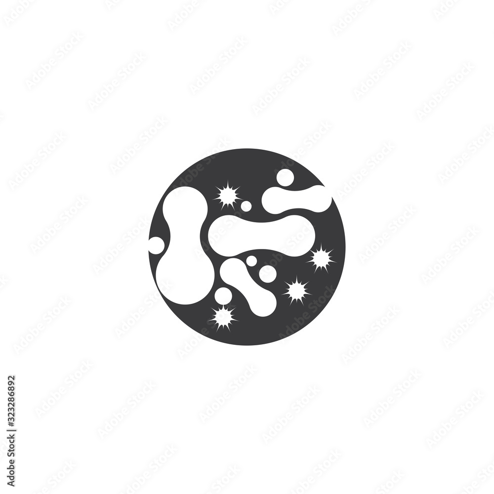 Fototapeta premium Bacterial Logo Template vector symbol