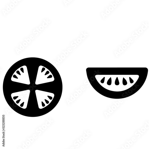 tomato slice vector