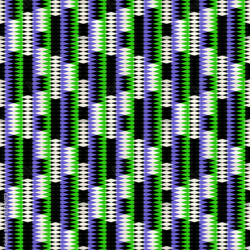 Geometric triangle diamond abstract texture background. Variegated  small pixel mosaic geo shapes seamless pattern. Funky all over print. Trendy modern gradient fashion swatch.