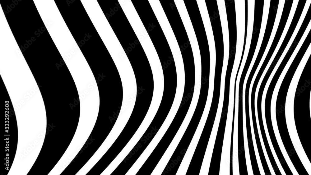 Animated abstract background in loop of black and white curved lines Animated abstract background in loop of black and white curved lines