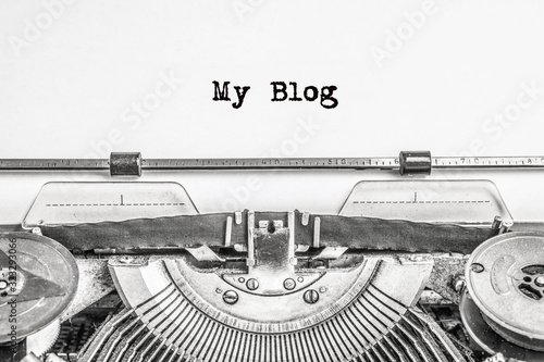 My blog, typed text on a vintage typewriter. on old paper. My stories are tales