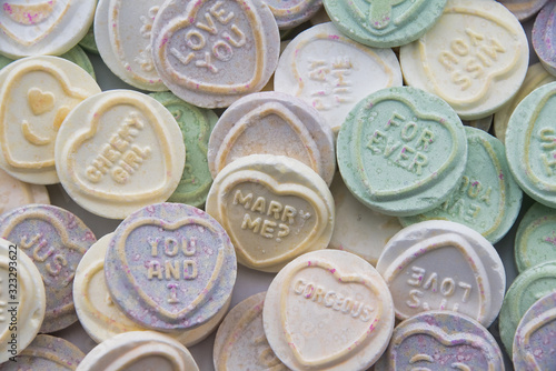 candy sweets which have love messages on them