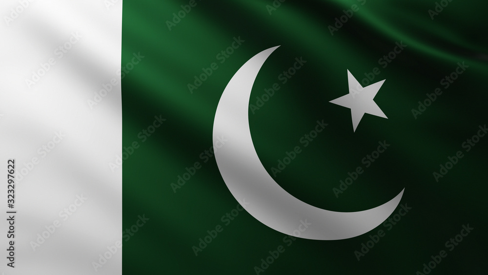 Large Flag of Pakistan fullscreen background in the wind Large Flag of Pakistan fullscreen background in the wind