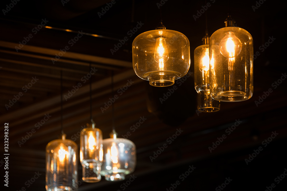 Lamps. Decorative lamp. Designer lights. Light in the interior