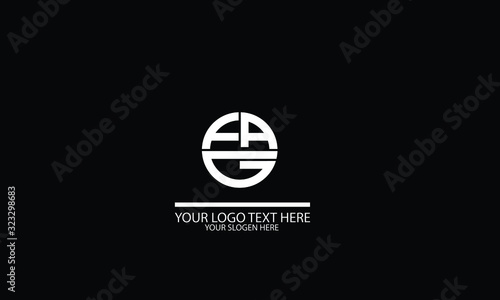 FAG GAF abstract vector logo monogram template