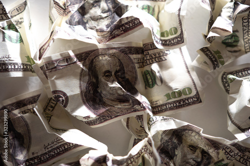 Crumpled money. Concept - i...
