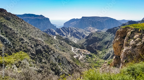 Omani Mountains at Jebel Akhdar Gorge in Al Hajar Range, Oman © FootageLab