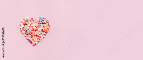 Colorful heart banner.