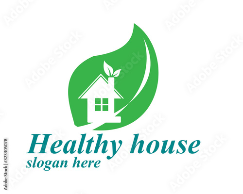 Home care logo icon healthy design symbol illustration