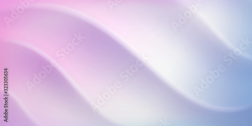 Abstract background with wavy surface in white and light purple colors