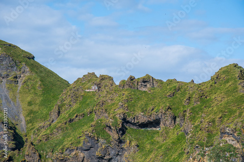 The lava fields of island of Heimaey in Vestmannaeyjar in Iceland
