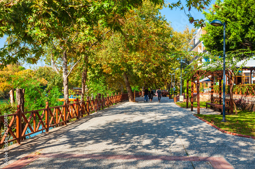 Promenade near Manavgat river  Turkey