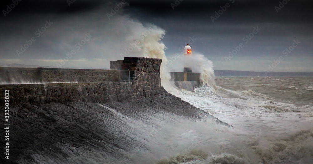Storm Ciara reaches the Welsh coast Massive waves as storm Ciara hits the coast of Porthcawl in South Wales, UK