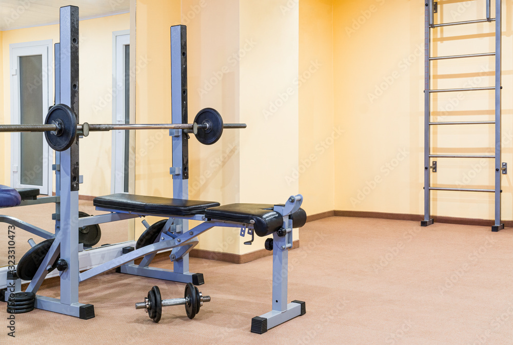 Fototapeta premium Equipment in gym