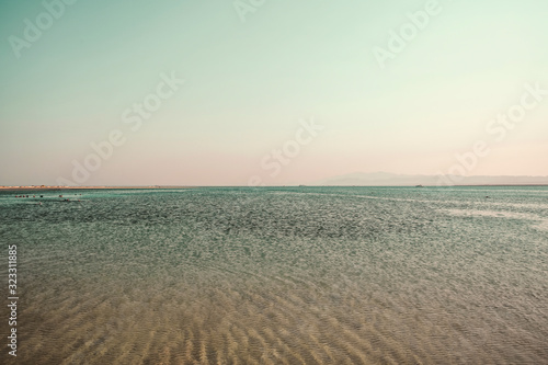 Summer photo of beach and sea landscape.Copy space for your product. 