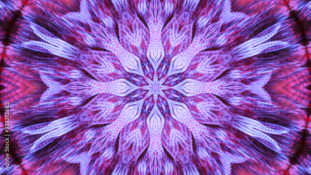 abstract red-violet kaleidoscope pattern. 3d render illustration abstract red-violet kaleidoscope pattern. 3d render illustration