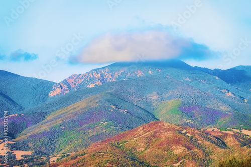 Landscape with clouds over mountains in Teulada Carbonia Iglesias Sardinia © Roman Babakin