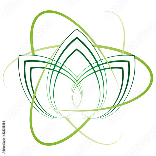 Blätter, Pflanze, Heilpraktiker und Wellness Logo, Icon