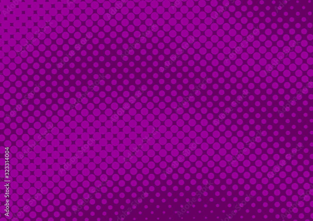 Violet and magenta pop art background in retro comic style with halftone polka dots design Violet and magenta pop art background in retro comic style with halftone polka dots design