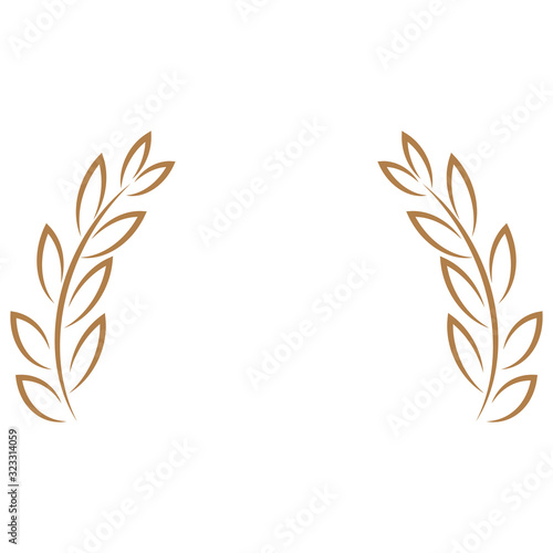 Wappen, Blätter, Gold, Logo, Hintergrund