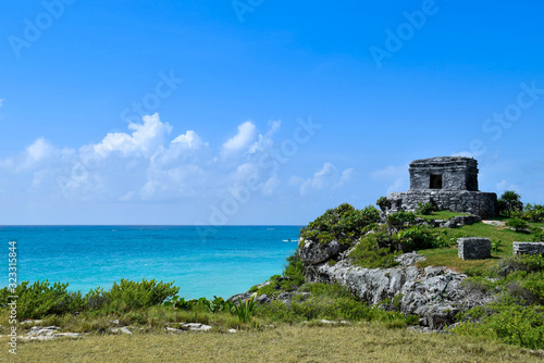 Ruins on the paradise beach background © Cruzcaba