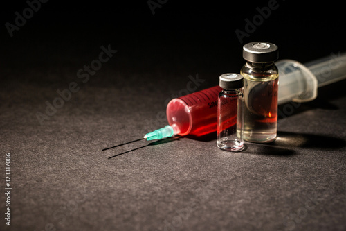 Syringe with medicine bottles