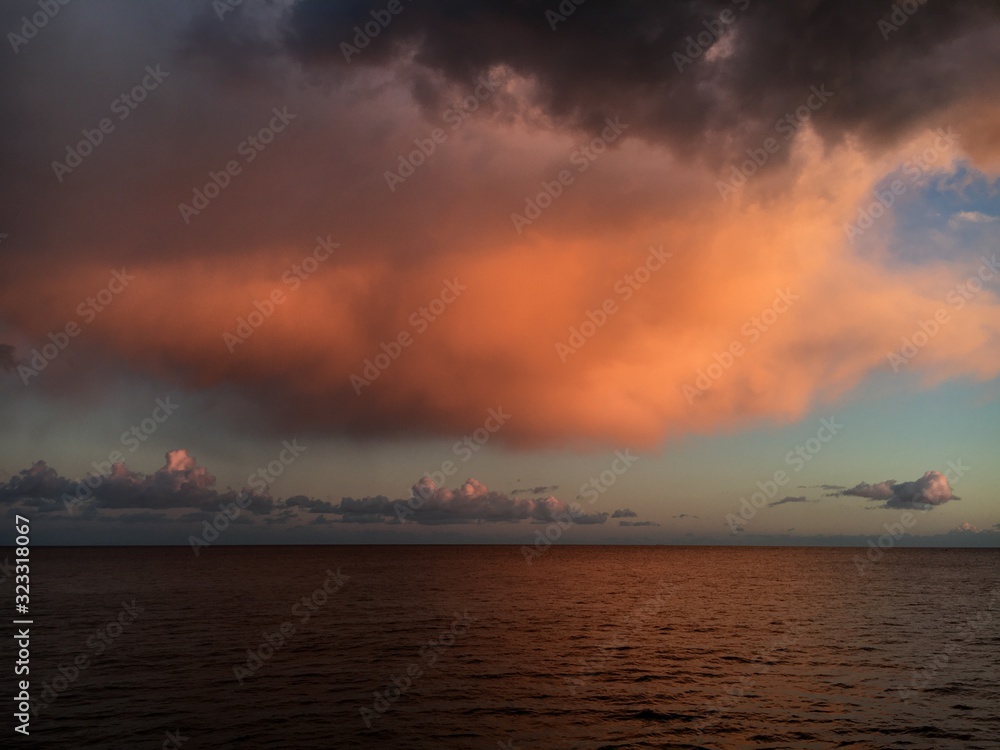 Salento sunset over sea