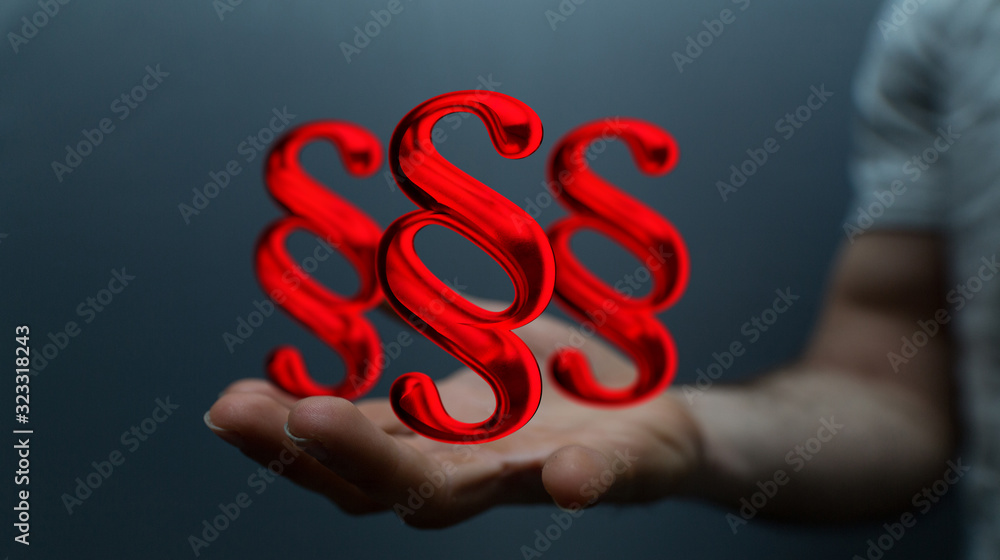 paragraph law sign digital in hand paragraph law sign digital in hand