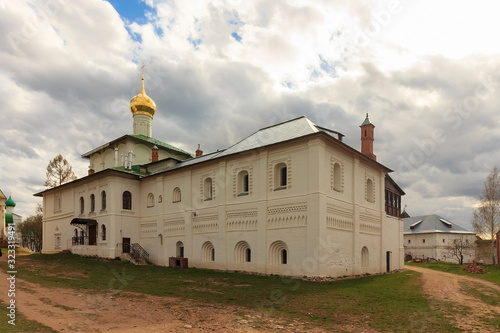 Wall and Entrance to of ancient russian Monastery of Sts Boris and Gleb near Rostov the Great Ancient walls of the Monastery of Saints Boris and Gleb. Borisoglebsky, Yaroslavl Oblast, Russia photo