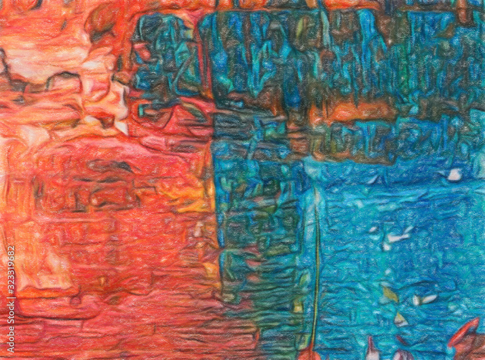 Fototapeta premium Abstract oil painting texture background.