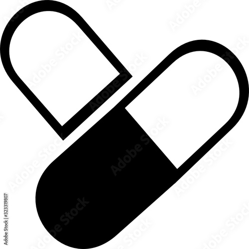 Medical pill. Medicine, pharmacy, hospital set of drugs. Medication, pharmaceutics concept. Vector illustration. Drugs flat icons: pills, capsules. healthcare medicine icon