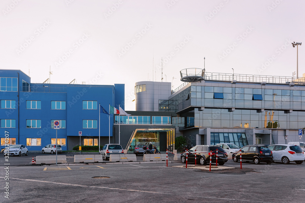 Obraz premium Port of Civitavecchia near the Mediterranean Sea Italy