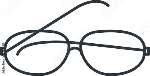 Thin Glasses icon, vector illustration